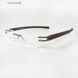 Tag Frame Brand Homme Men Optical Frames Rimless Eye Glasses Oculos De Grau Spectacle Frame TH3356 Tag 3356 Glasses With Tags