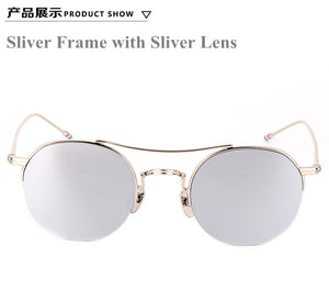 Thom Brand Polarized Sunglasses Men TB903 Vintage Round Pilot Alloy Glasses Women anti-Glare Eyewear Oculos De Grau