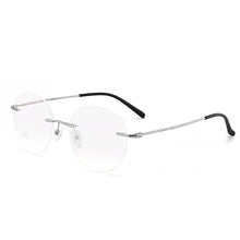 Load image into Gallery viewer, Titanium Alloy Rimless Glasses Frame Men Ultralight Round Eyeglasses Myopia Prescription Frames For Women Optical Eye Glass