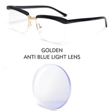 Load image into Gallery viewer, Tom Hardy Movie The Legend Eyeglasses Frame for Men Zero Diopter Anti Blue Ray Blocking Computer Glasses Light Blue Sunglasses