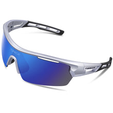 Carica l&#39;immagine nel visualizzatore di Gallery, Torege Polarized Sports Sunglasses With 4 Lenes for Men Women Hiking Running Driving Fishing Golf Baseball Glasses TR90 Frame