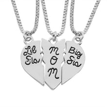 Carica l&#39;immagine nel visualizzatore di Gallery, Trendy Puzzle Heart Necklace For Women Big Sis Little Sis 3 Sisters Pendants &amp; Necklaces BFF Friends Creative Charms Jewelry