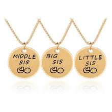 Carica l&#39;immagine nel visualizzatore di Gallery, Trendy Puzzle Heart Necklace For Women Big Sis Little Sis 3 Sisters Pendants &amp; Necklaces BFF Friends Creative Charms Jewelry