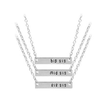 Carica l&#39;immagine nel visualizzatore di Gallery, Trendy Puzzle Heart Necklace For Women Big Sis Little Sis 3 Sisters Pendants &amp; Necklaces BFF Friends Creative Charms Jewelry