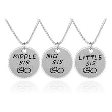 Carica l&#39;immagine nel visualizzatore di Gallery, Trendy Puzzle Heart Necklace For Women Big Sis Little Sis 3 Sisters Pendants &amp; Necklaces BFF Friends Creative Charms Jewelry