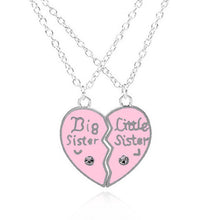 Carica l&#39;immagine nel visualizzatore di Gallery, Trendy Puzzle Heart Necklace For Women Big Sis Little Sis 3 Sisters Pendants &amp; Necklaces BFF Friends Creative Charms Jewelry