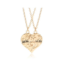 Carica l&#39;immagine nel visualizzatore di Gallery, Trendy Puzzle Heart Necklace For Women Big Sis Little Sis 3 Sisters Pendants &amp; Necklaces BFF Friends Creative Charms Jewelry