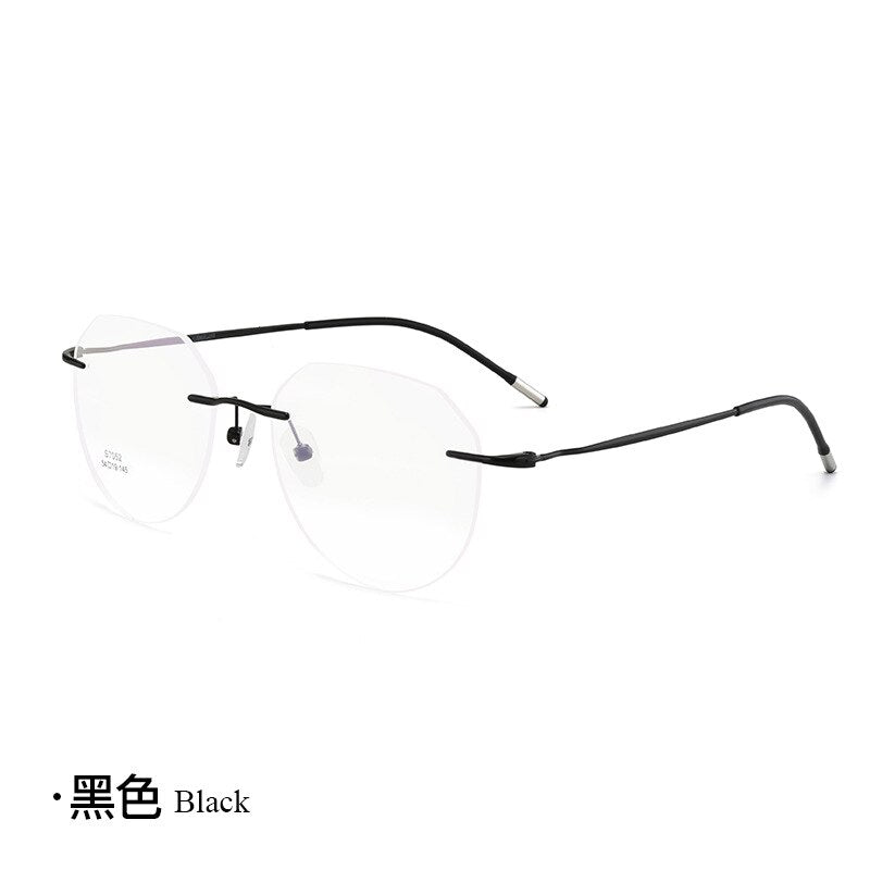 Ultralight Titanium Alloy Rimless Men Glasses Frame Square Eyeglasses Myopia Prescription Frames For Women Optical Eye Glass