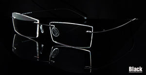 Ultralight Titanium Rimless Glasses Gold Men Small Square Frameless Eyeglasses Frame Women Optical Frame Flexible Slim Leg