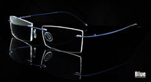 Load image into Gallery viewer, Ultralight Titanium Rimless Glasses Gold Men Small Square Frameless Eyeglasses Frame Women Optical Frame Flexible Slim Leg