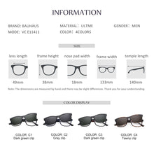 Load image into Gallery viewer, VC E11411 2 in1 Magnet Clip On Glasses Frame Men Prescription Optical Frame Eyeglasses Male Myopia Polarized Magnet Sunglasses