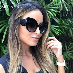 Large Black Oversized Women Sunglasses Aviators Luxury Shades