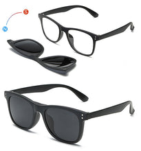 Load image into Gallery viewer, With 5 clip on Polarized Sunglasses Magnetic Adsorbent Glasses Frame Men Women Optical Spectacle Frame myopia eyeglasses