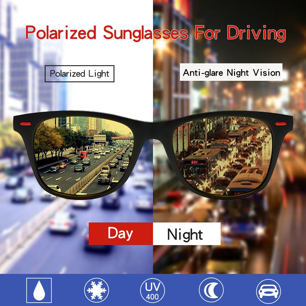 YAMEIZE Polarized Night Vision Sunglasses Men Anti-glare Glasses Men W –  Cinily