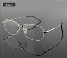 Carica l&#39;immagine nel visualizzatore di Gallery, YOOSKE Memory Titanium Glasses Half Frame Optical Eyeglasses Frame Men Retro Half-frame Glasses Prescription Optical Frames