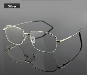 YOOSKE Memory Titanium Glasses Half Frame Optical Eyeglasses Frame Men Retro Half-frame Glasses Prescription Optical Frames