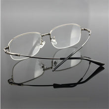 Carica l&#39;immagine nel visualizzatore di Gallery, YOOSKE Memory Titanium Glasses Half Frame Optical Eyeglasses Frame Men Retro Half-frame Glasses Prescription Optical Frames