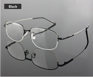 YOOSKE Memory Titanium Glasses Half Frame Optical Eyeglasses Frame Men Retro Half-frame Glasses Prescription Optical Frames