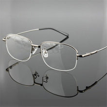 Carica l&#39;immagine nel visualizzatore di Gallery, YOOSKE Memory Titanium Glasses Half Frame Optical Eyeglasses Frame Men Retro Half-frame Glasses Prescription Optical Frames