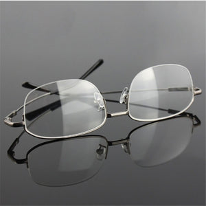 YOOSKE Memory Titanium Glasses Half Frame Optical Eyeglasses Frame Men Retro Half-frame Glasses Prescription Optical Frames