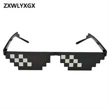 Load image into Gallery viewer, ZXWLYXGX Popular Mosaic Glasses 8 Bit MLG Pixelated Sunglasses Women Men Brand Thug Life Party Eyeglasses Vintage Sun Glasses