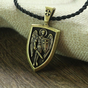 1pcs dropshipping men necklace Archangel St.Michael Protect Me Saint Shield Protection Charm russian orhodox pendant