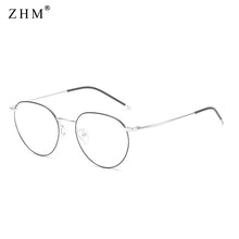 Carica l&#39;immagine nel visualizzatore di Gallery, metal frame glasses blue light protection men black gold computer round frames eyeglasses prescription woman dropship