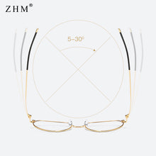 Carica l&#39;immagine nel visualizzatore di Gallery, metal frame glasses blue light protection men black gold computer round frames eyeglasses prescription woman dropship