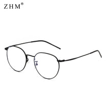 Carica l&#39;immagine nel visualizzatore di Gallery, metal frame glasses blue light protection men black gold computer round frames eyeglasses prescription woman dropship